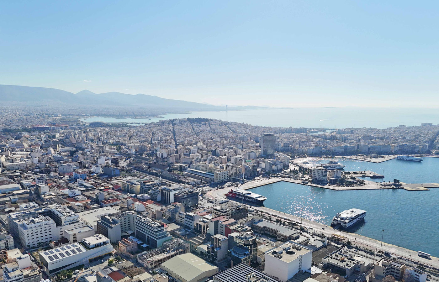 Piraeus port, aerial