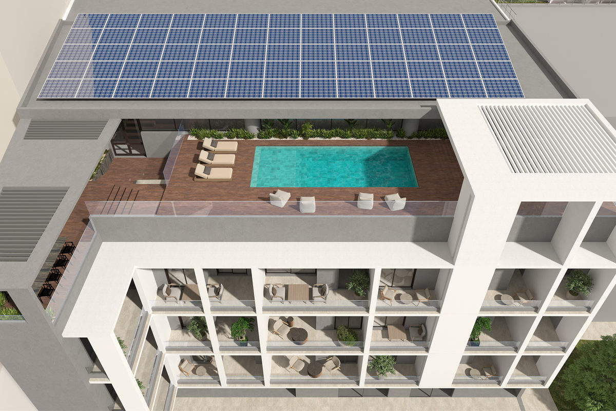 Roof layout, aerial